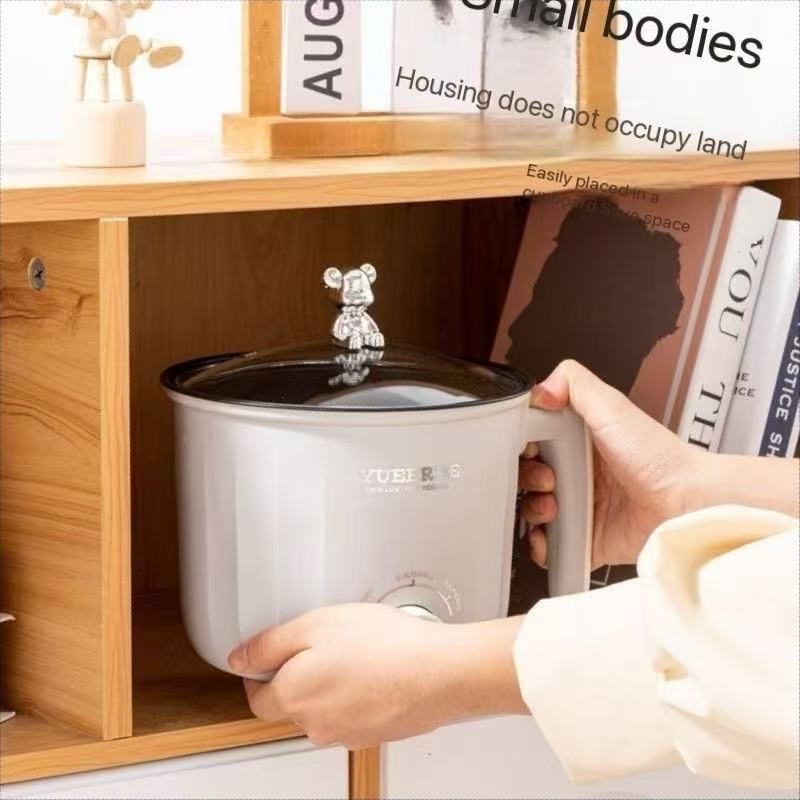 Student Dormitory Multi-function One-piece Electric Cooking Pot Home Use Knob Non-stick Pot Small Instant Noodles Pot Electric Pot