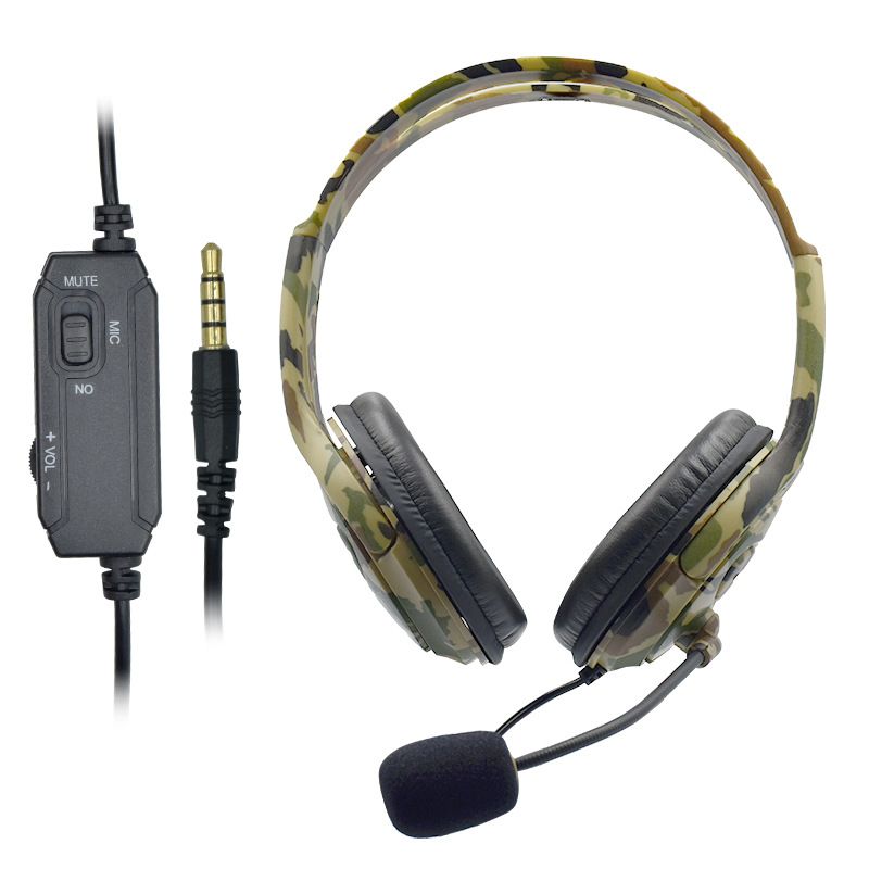 Gaming Earphones Headphones with LED light Over Ear Gamer Headsets with Microphone Stereo for game
