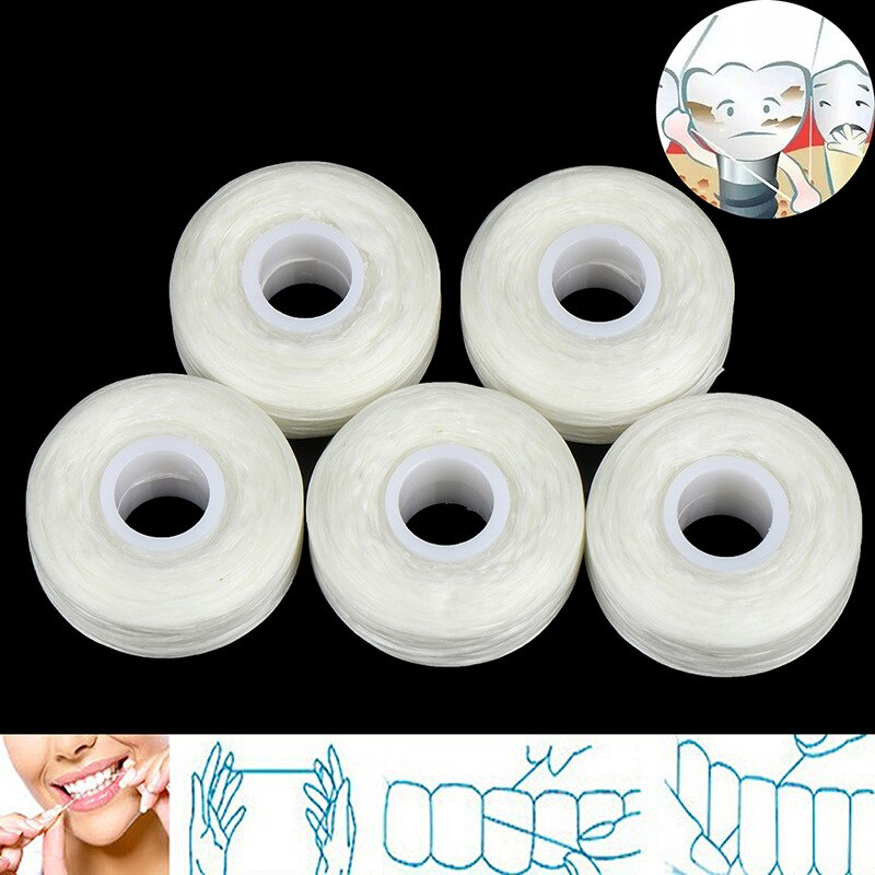 3322 Dental Floss Replacement Core Nylon Dental Powder Bare Dental Powder Polyester Bare Wire 1pc 50 Meters