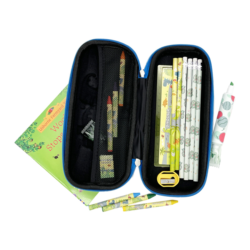 3D Embossed Pencil Box for Kids, Teens, Pencil Case for Boys, Girls, Students, Dinosaur Design, Anti-Shock, Multi Compartments, Large Capacity, School Supply, Stationery