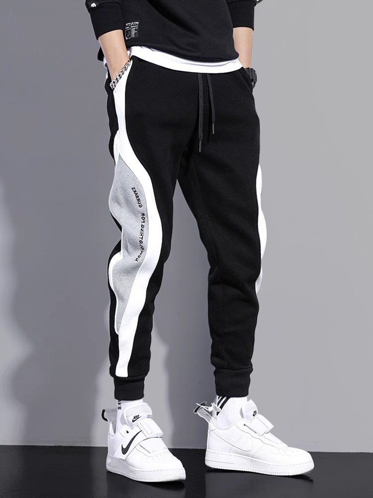 K73 Men's Fashion Loose Cropped Color-block Sports Legging