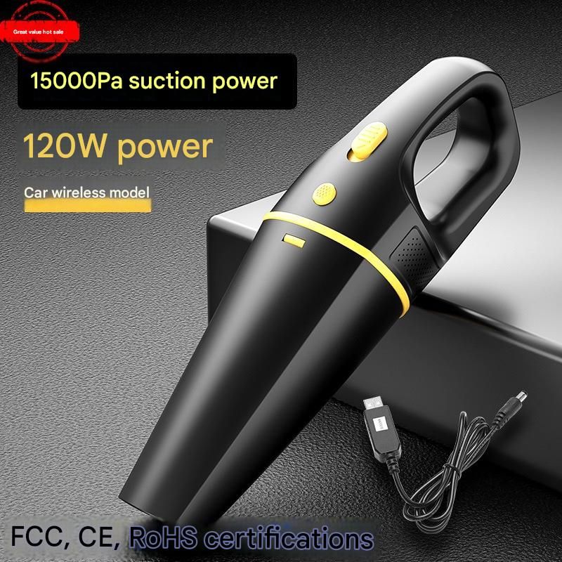 Portable Wireless Car Vacuum Cleaner Rechargeable Dual Use Home & Car Mini High Power Strong Suction Handheld Auto Vacuum
