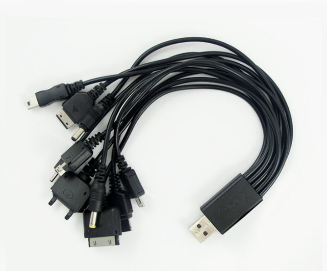 10 in 1 Universal USB Charging Cable, Multiple Universal Charging Cable for Cell Phones Blutooth Earphone Speaker Adapter Cable, 20cm Data Cable10IN1 cable