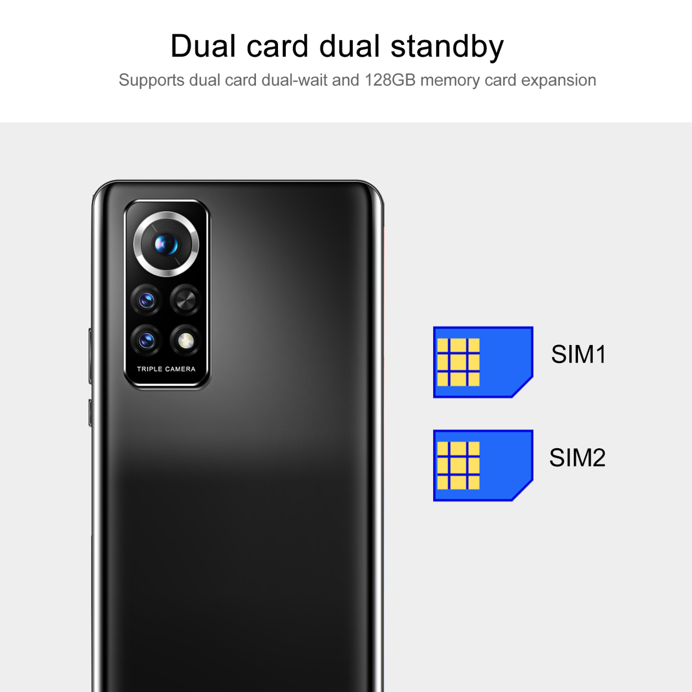 Smartphone with 4.5inch Screen Dual Card 512MB RAM 4GB ROM Mobile Phone 110-240V