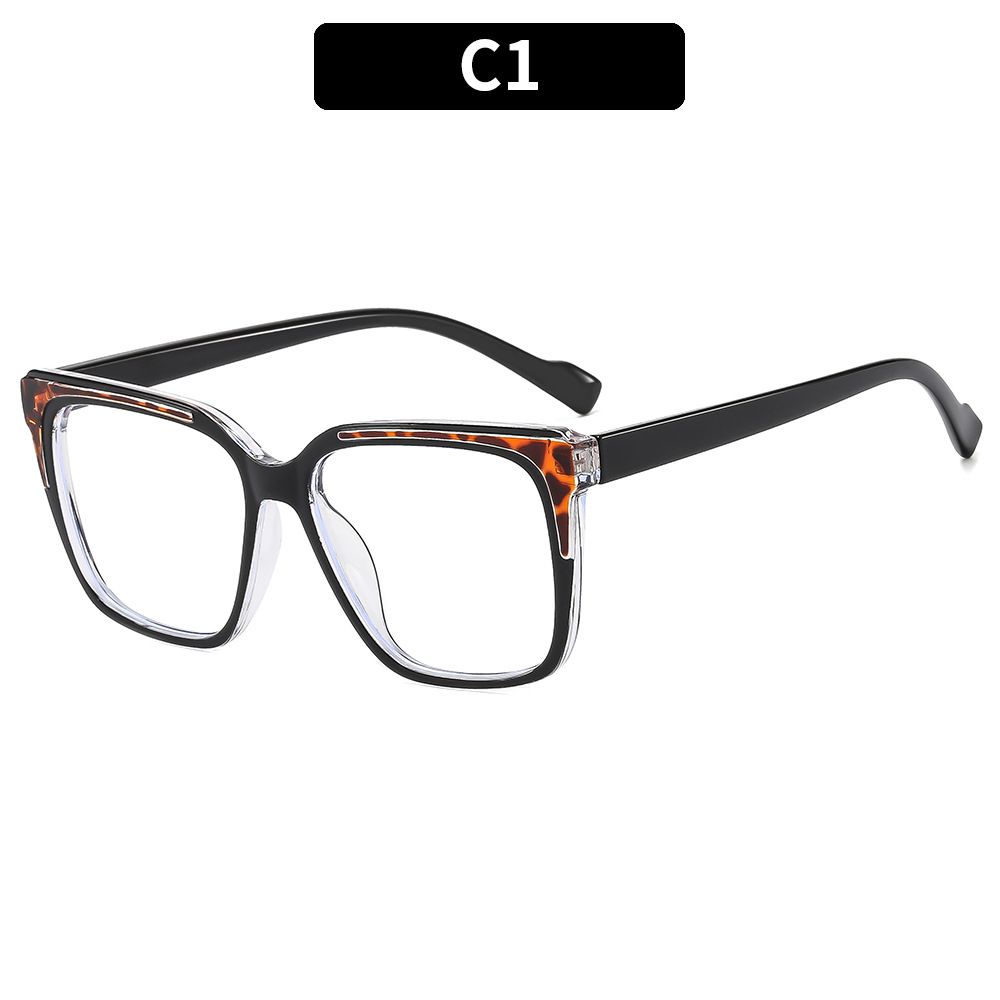 5220 Fashion Women Square TR90 Optical Frame Spectacles Over-sized Square Blue Light Blocking Eyeglasses
