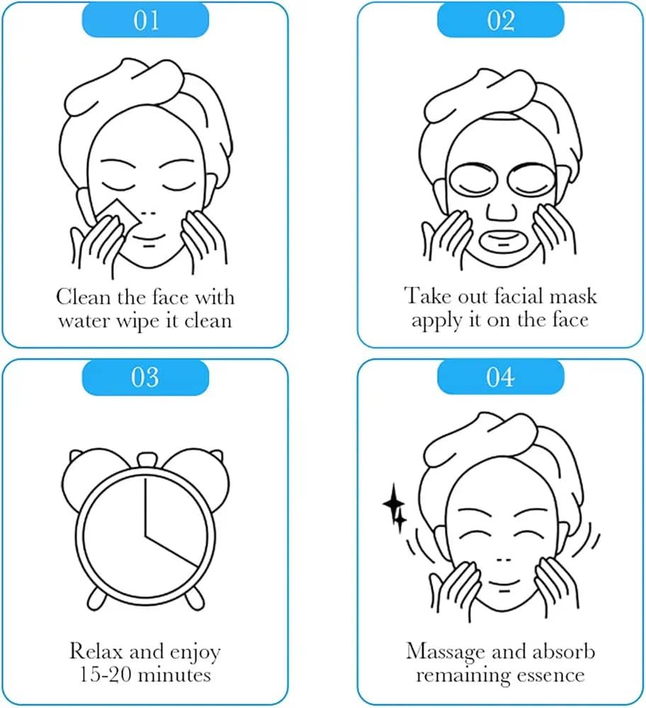 BIOAOUA Vitamin B5 Hyaluronic Acid, Yeast Extract Anti-Wrinkle & Soothing Repair facial mask 30g Moisturizing Skin Care Products