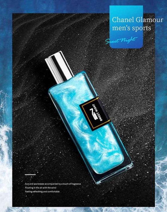 Sweet Night Blue Men's Shimmer Body Mist Perfume REF:911 - 65ml