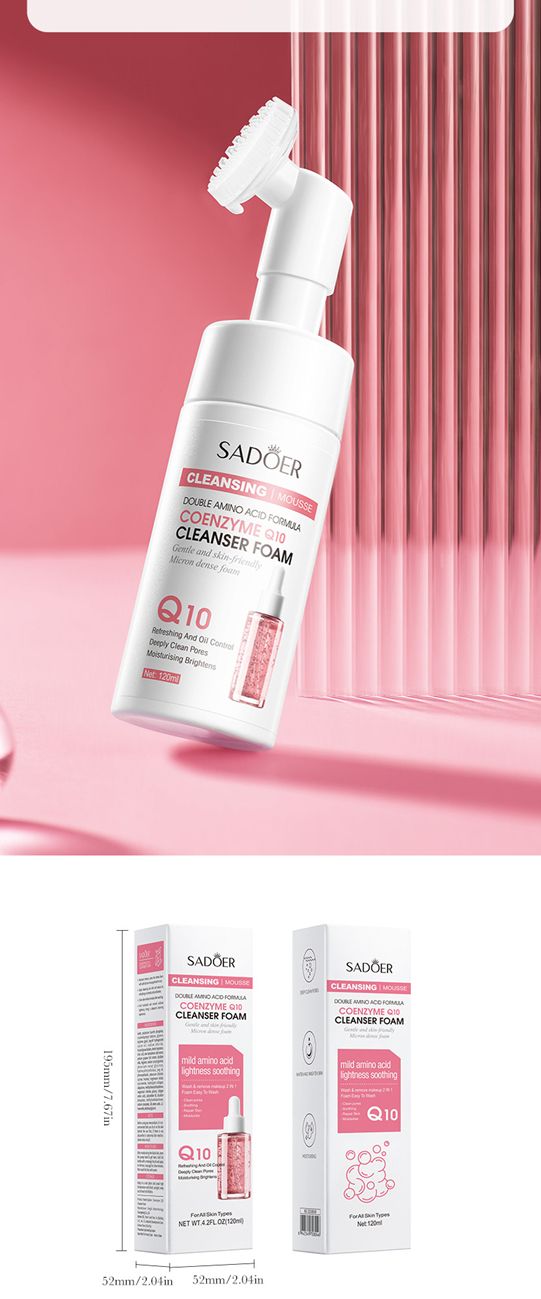 SADOER Coenzyme Q10 Amino Acid Cleansing Mousse Cleansing Foam Cleanser