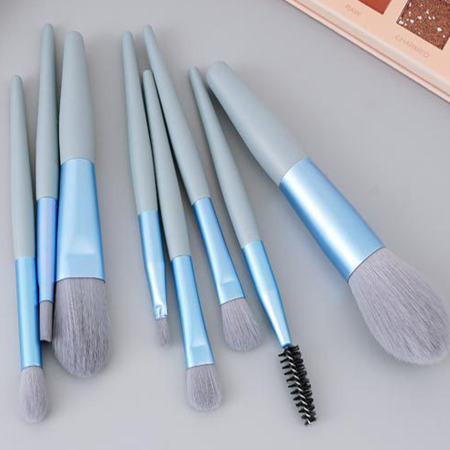 8 Mini Makeup Brushes Set Eye Shadow Brush Concealer Powder Brush Portable Soft Bristle Brush Set Beauty Tools