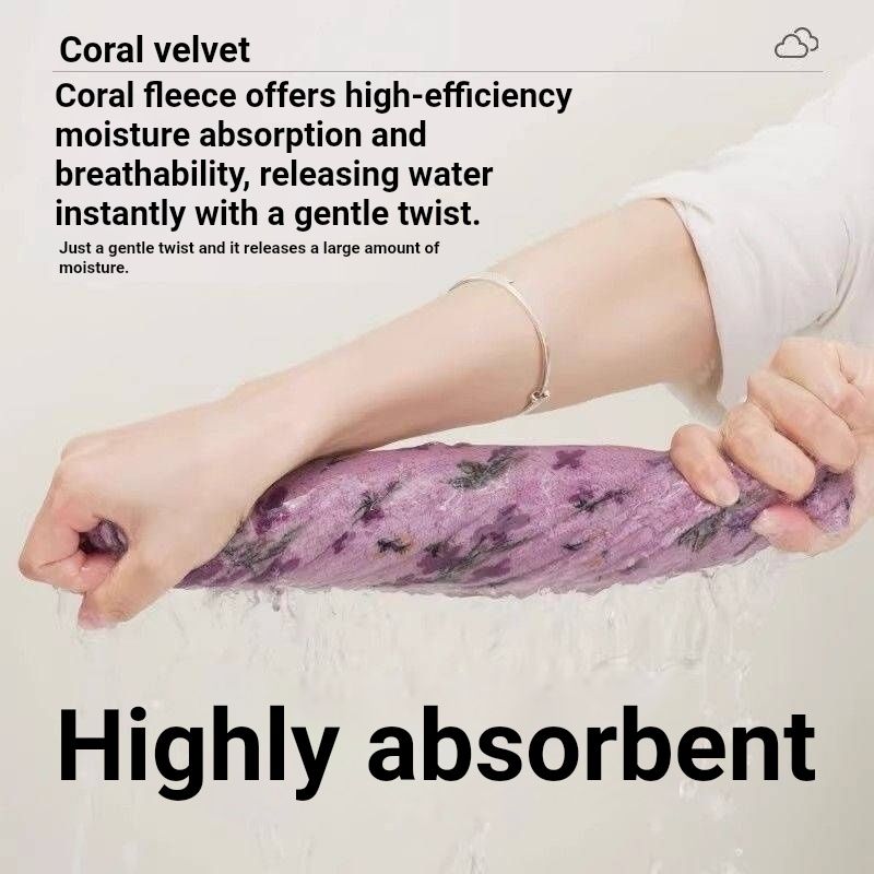 Floral Pattern Kitchen Cleaning Cloths, Thickened Oversized Oil Resistant Dish Towels, Super Absorbent Reusable Wiping Rags for Washing Dishes & Household Cleaning