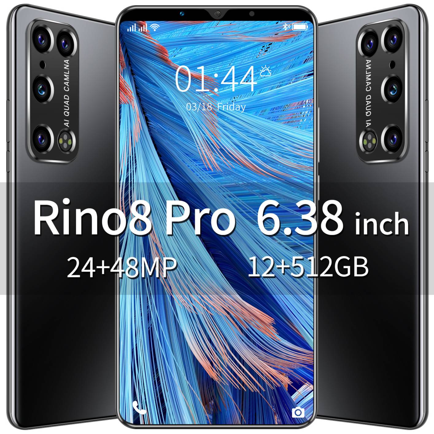 Global Version Smartphone Rino 8 pro 4GB 512MB 5.45 Inch 2200Ma Unlock Android 4.4.2 Mobile Phone Celular Daul SIM Card UK Plug
