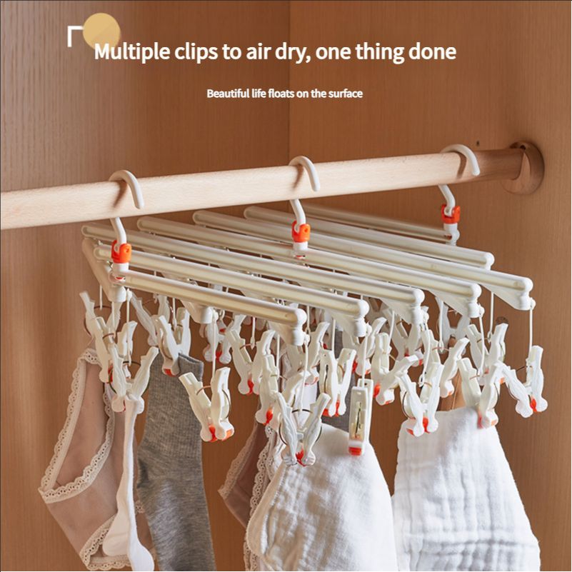 Plastic sock rack, multiple clips for drying socks, home sock clip, underwear clip, wardrobe cap clip, sock drying artifact