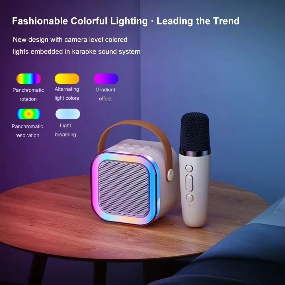 K12 Children's Toy Speaker Mini Portable Outdoor KTV Family Party BT Karaoke Player with Microphone Wireless Speaker