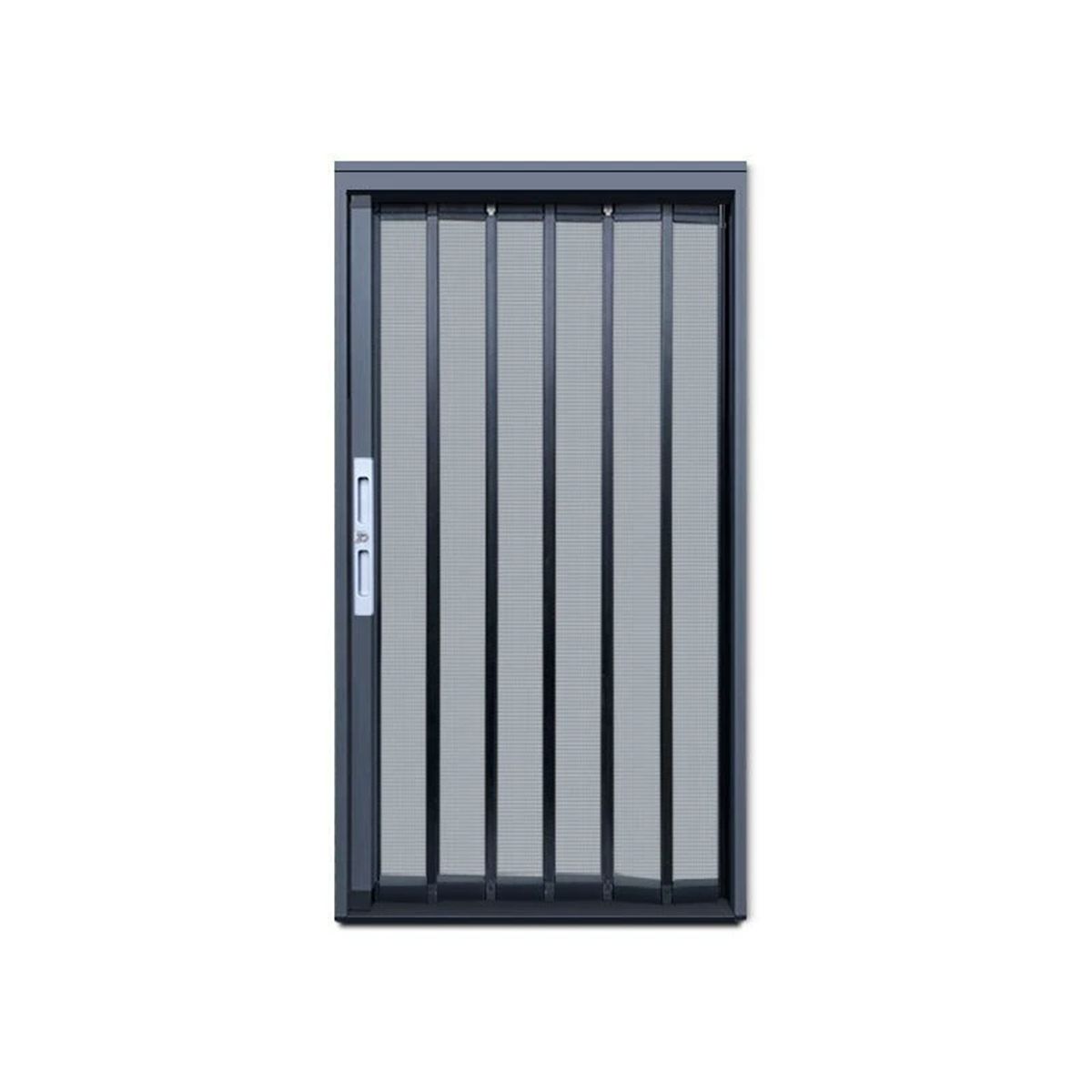 【Hot】Diamond mesh screen door invisible push-pull folding Salmonella stainless steel folding aluminum alloy high rail universal wheel anti-theft net