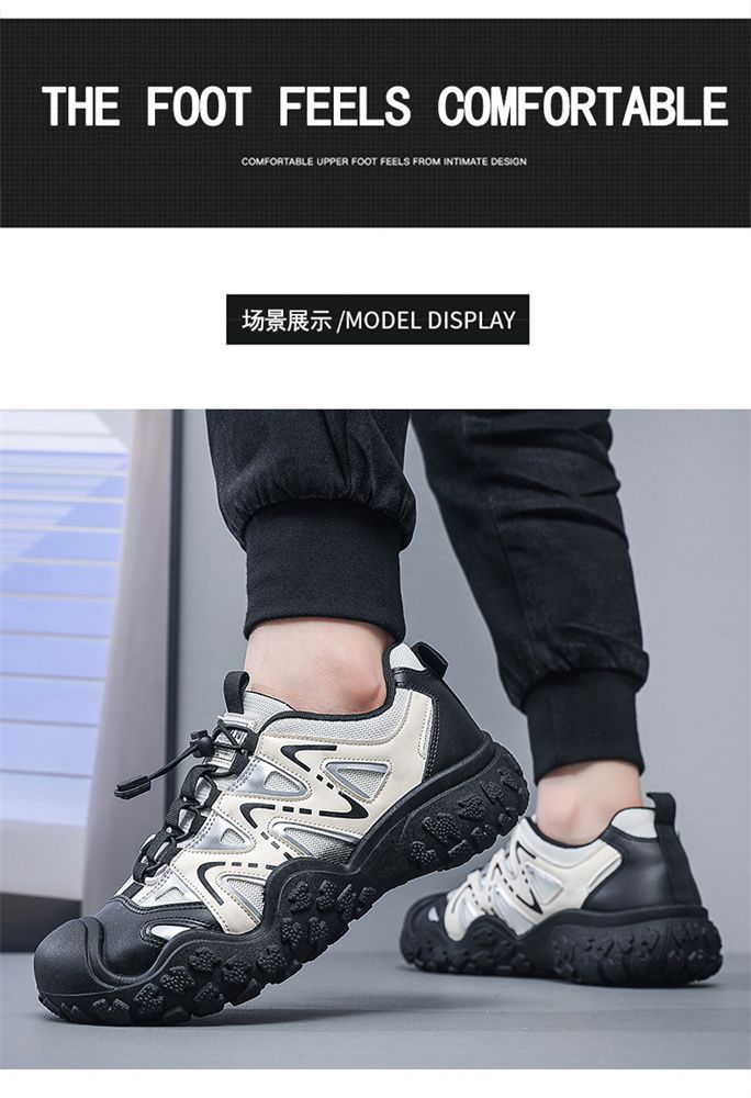 2024 autumn new men's shoes Korean version of fashion shoes Pop shoes casual shoes outdoor mountaineering men's sports shoes 075