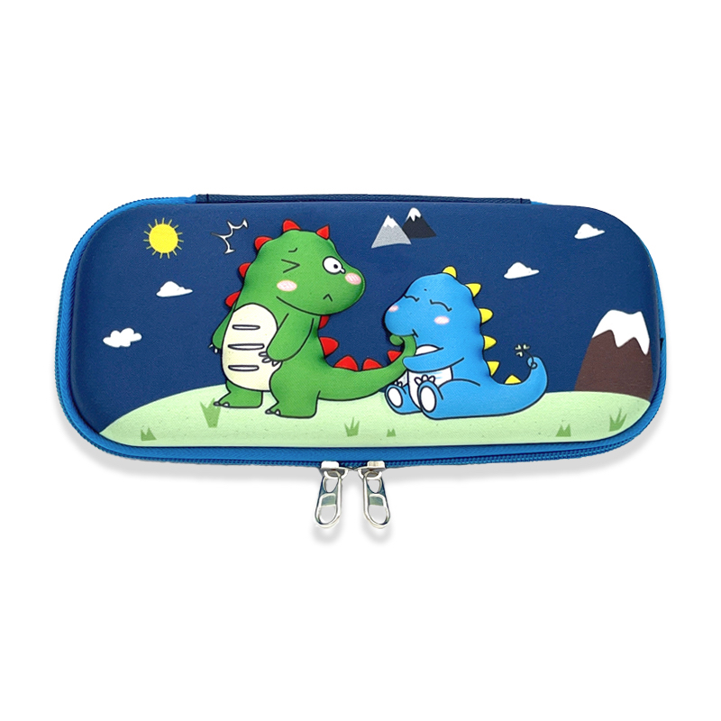 3D Embossed Pencil Box for Kids, Teens, Pencil Case for Boys, Girls, Students, Dinosaur Design, Anti-Shock, Multi Compartments, Large Capacity, School Supply, StationeryDinosaur