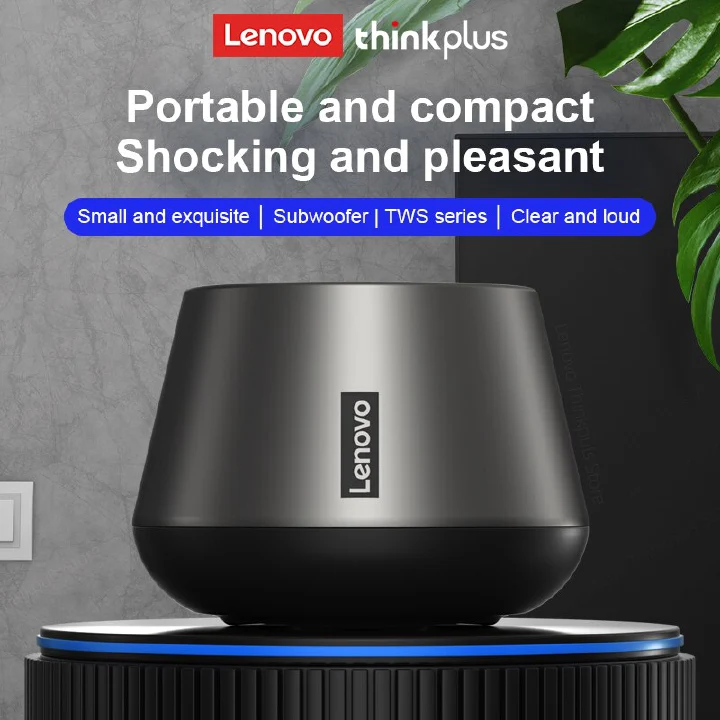 Lenovo Thinkplus K3 Pro Wireless Speakers - BT 5.0, HD Calls, High Fidelity Sound, Deep Bass, 1200mAh Battery Bluetooth Speakers