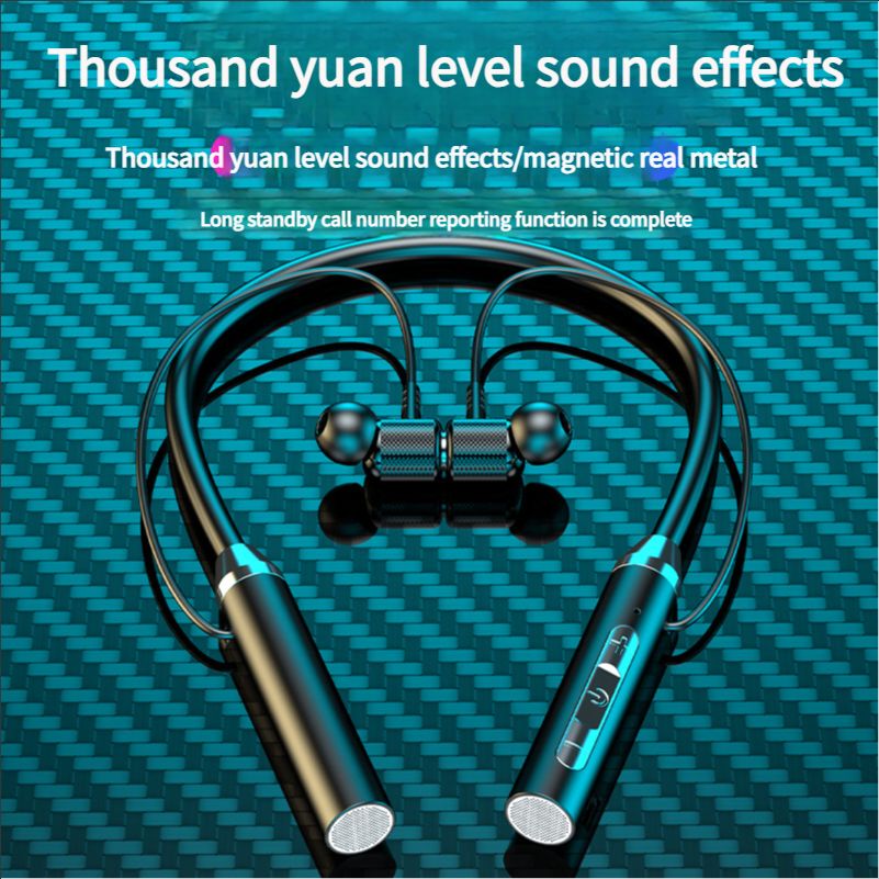 Carefully selected Bluetooth wireless earphones, neck-hanging sports dual-ear in-ear neck-hanging style, ultra-long standby battery life