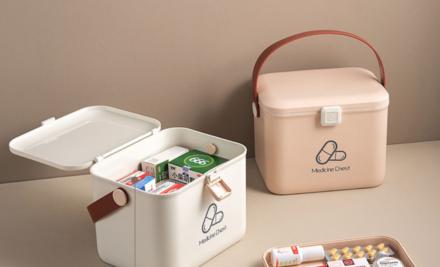 Medicine box Family multi-layer large capacity medical emergency box standing medicine small medicine box family medicine storage box