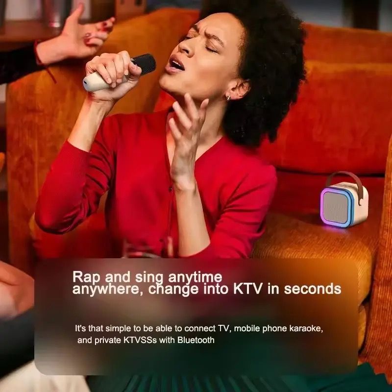 K12 Children's Toy Speaker Mini Portable Outdoor KTV Family Party BT Karaoke Player with Microphone Wireless Speaker