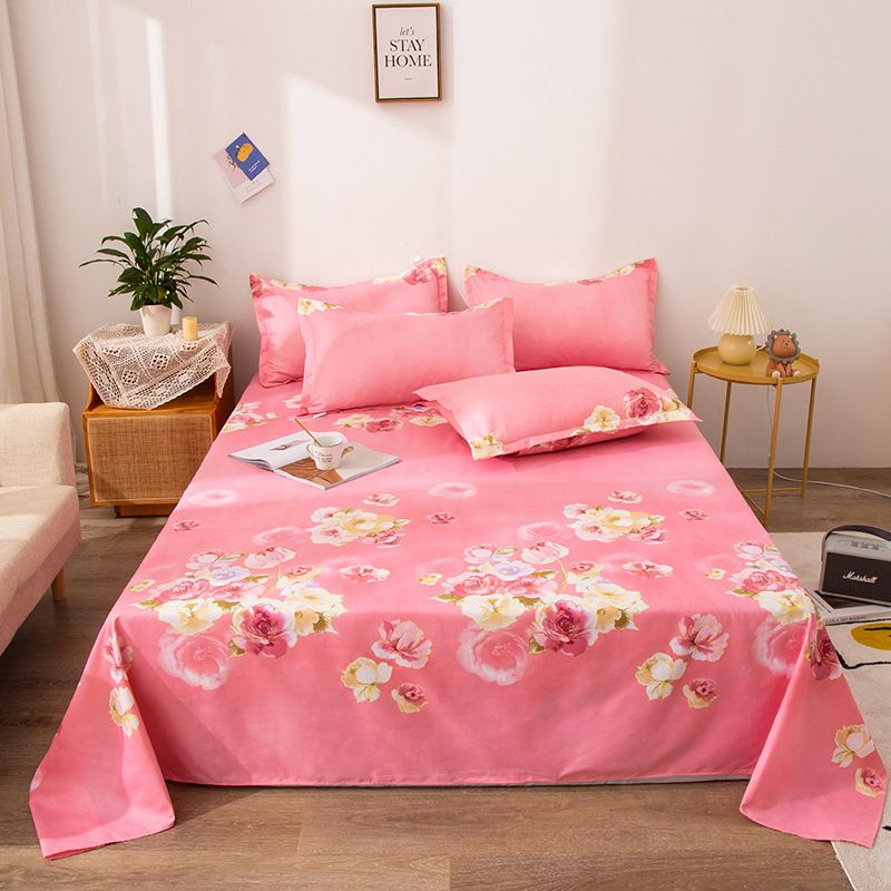 Bed Sheet Bedding 3-piece set CRRSHOP home Bed sheet + 2 pillowcases Skin friendly brushed bed sheets, pillowcases, single and double sets