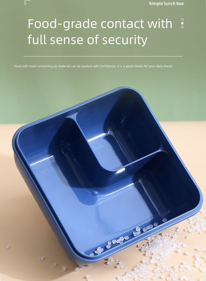 Handheld Compartmentalized Lunch Box Microwave Heat Student Lunch Box Office Worker Simple Light Food Lunch Box Kitchen Dining Storage Travel To-Go Food Containers