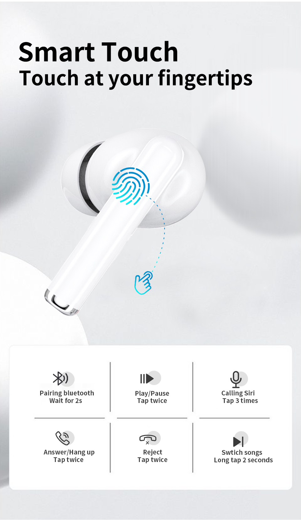 Wireless Bluetooth Headphones IPRO K1Pro Touch Control Waterproof earphone For Xiaomi Earbuds
