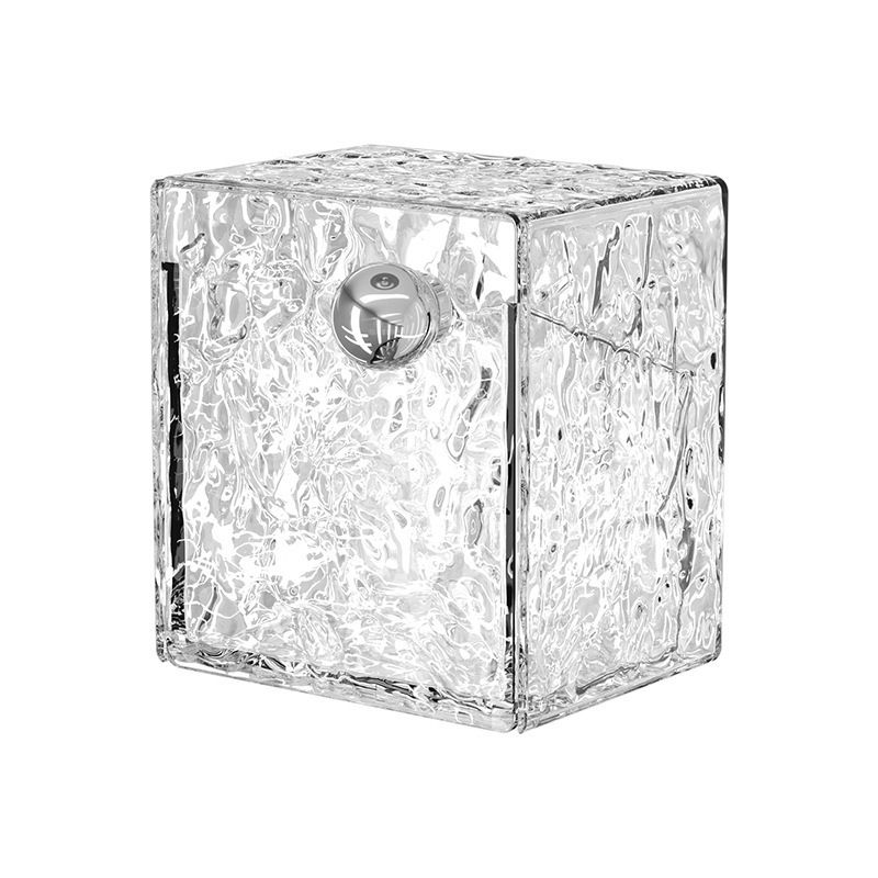 Glacier texture makeup cotton shelf box bathroom without perforation wall hanging shelf high color cotton tag box flip cap lipstick box