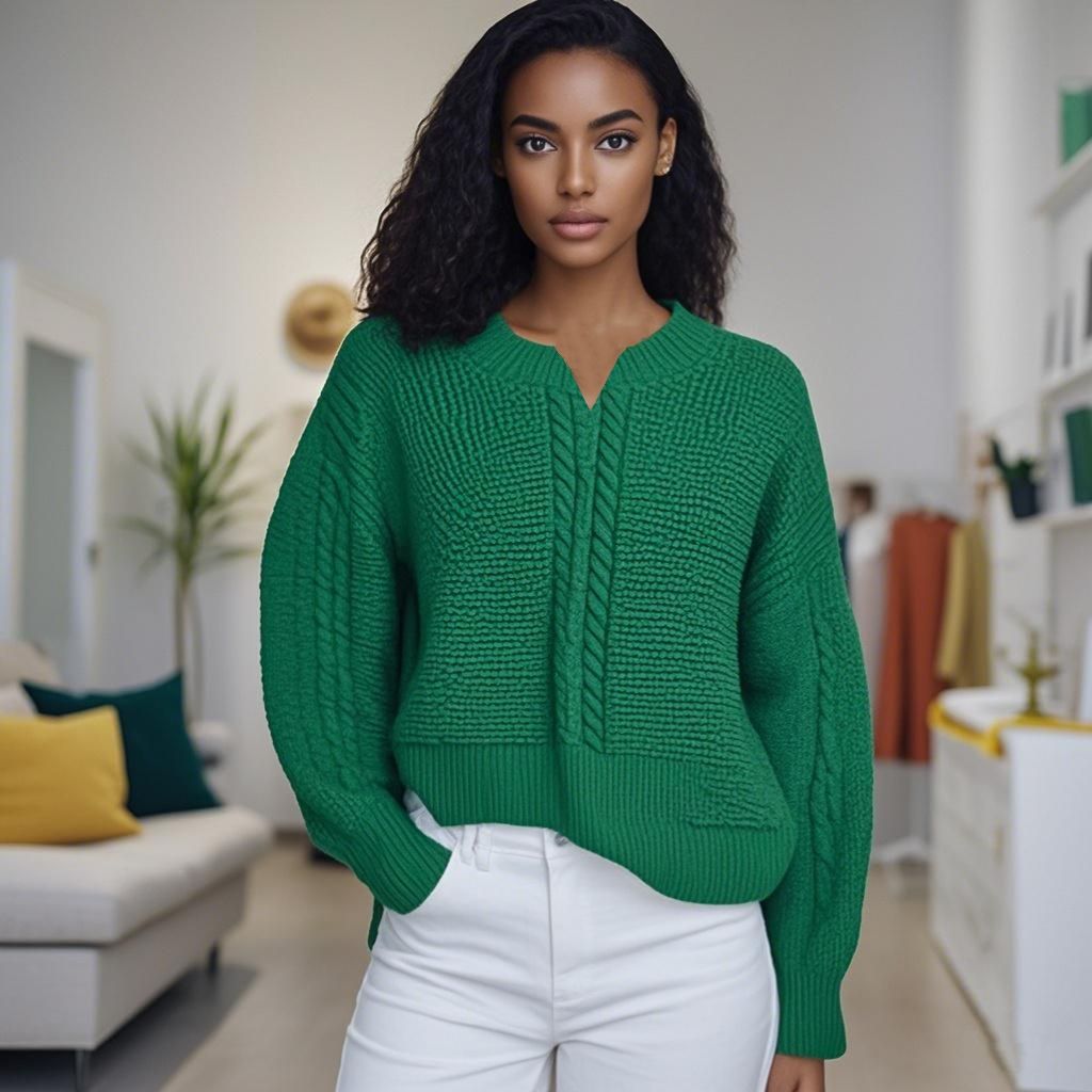 Wool knit Sweater Round Neck Sleeveless Knit Top Women's Sweater