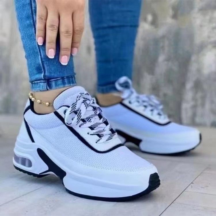 1009 Women's Spring and Autumn Versatile Comfortable and Lightweight Sports Shoes, Mesh Low Top Casual Shoes