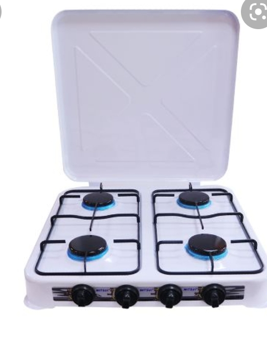  Table Top Gas Cooker - 4 Burner - White