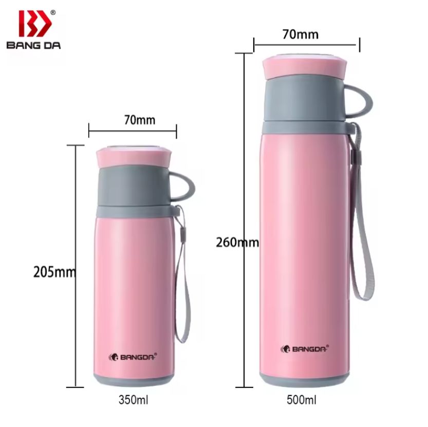 Bangda Classic Stainless Steel Bullet Vacuum Flask Travel Bottle - 500ml 