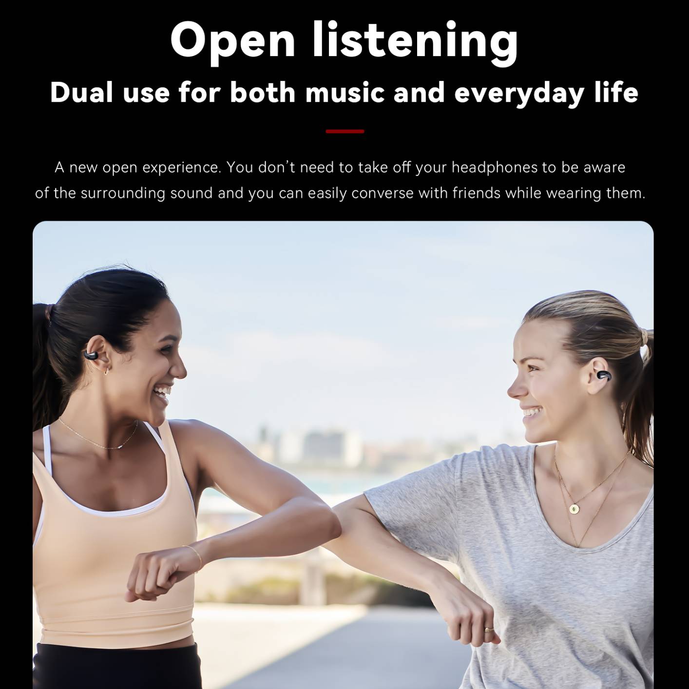 YYK-Q92 Wireless Ear Clip Bone Conduction Headphones Waterproof Bluetooth Open Ear Earbuds Cycling Earpiece Noise Canceling Headset Sports Bluetooth 5.0 Earphones Headset for Driving