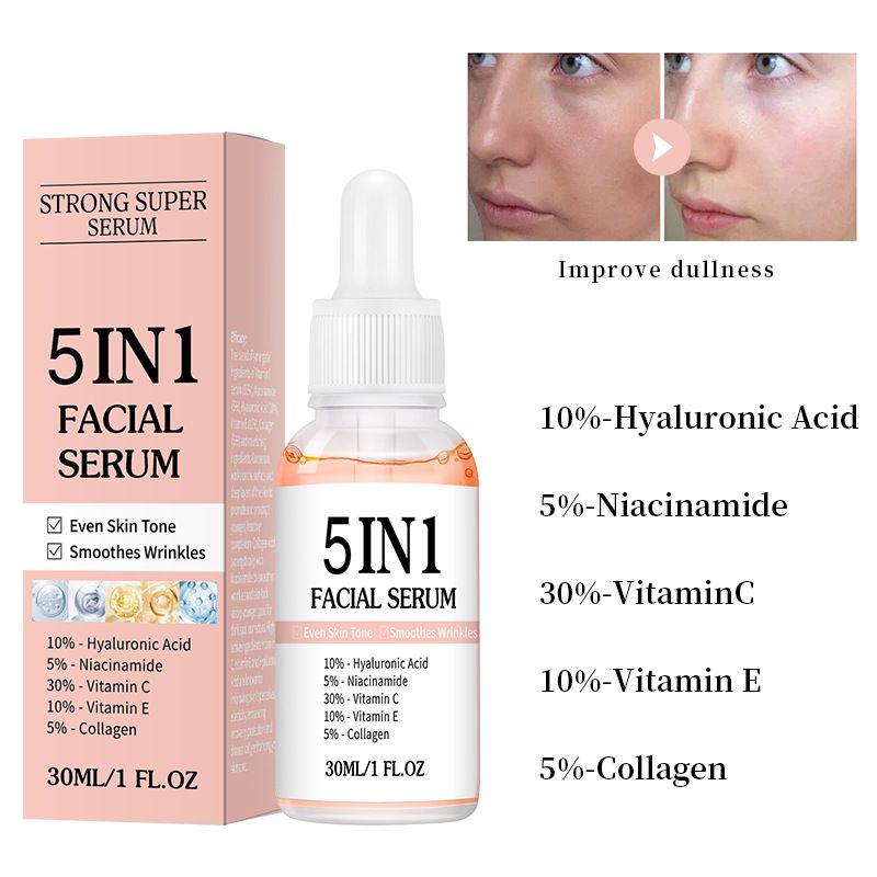 5 in 1 essence moisturizing, hydrating, moisturizing, anti-wrinkle and brightening skin tone