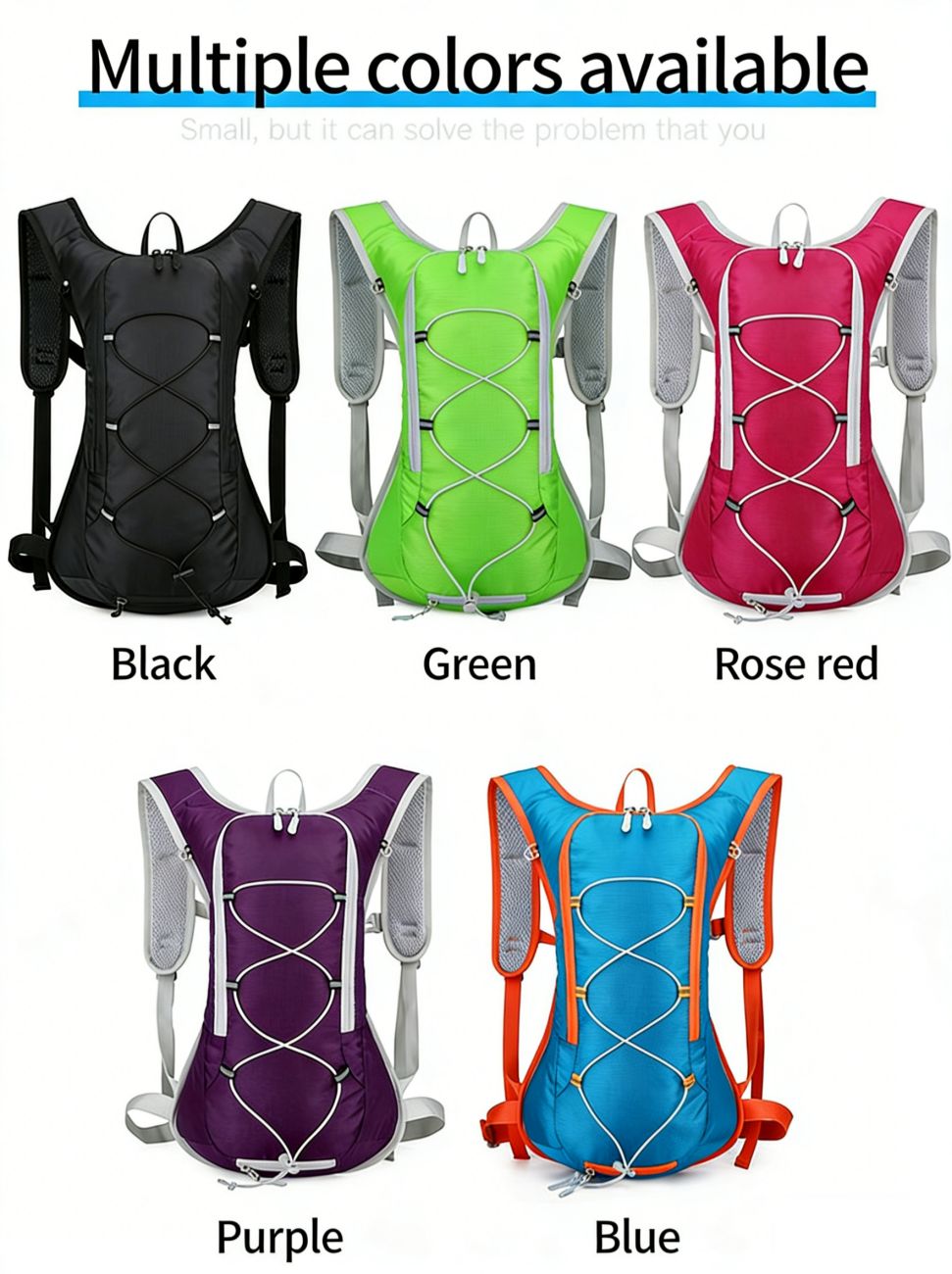 12L Lightweight Hydration Backpack, Breathable Outdoor Cycling Hiking Daypack, Portable Running Marathon Hydration Vest for Biking, Trekking and Travel