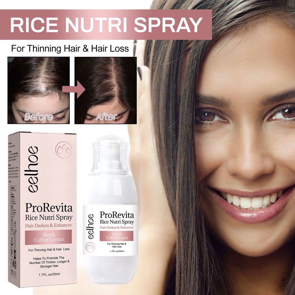 EELHOE 50ml Hair Helper Spray For Thinning Hair Helper Growth Spray Rice Water Spray Make Hair Thickening Natural Spra Festival Gifts