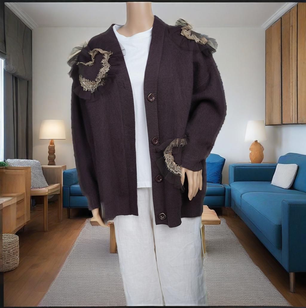 Wool knit Sweater Round Neck Women's Sweater