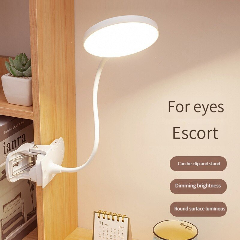 829 USB 120 MA Rechargeable Eye Protection Small Desk Lamp Bedside Study Desk Portable Rechargeable White Reading Small Desk Lamp