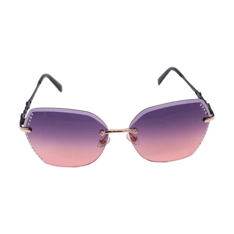 956 Fashion Lady Sun Glasses Rimless Rhinestone Decor Women Sunglasses Vintage Alloy Frame Butterfly Classic Brand Designer Shades