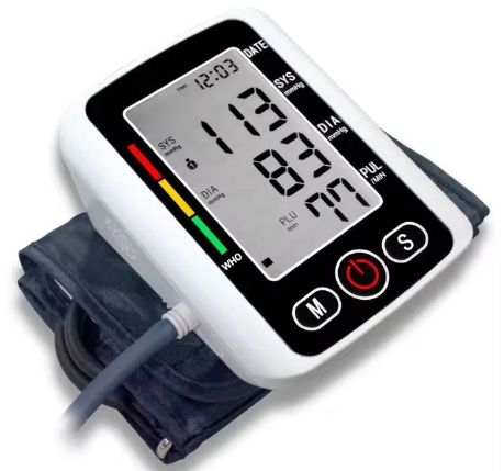 Voice Blood Pressure Monitor Digital BP Pulse Health Heartbeat Monitor Meterblack