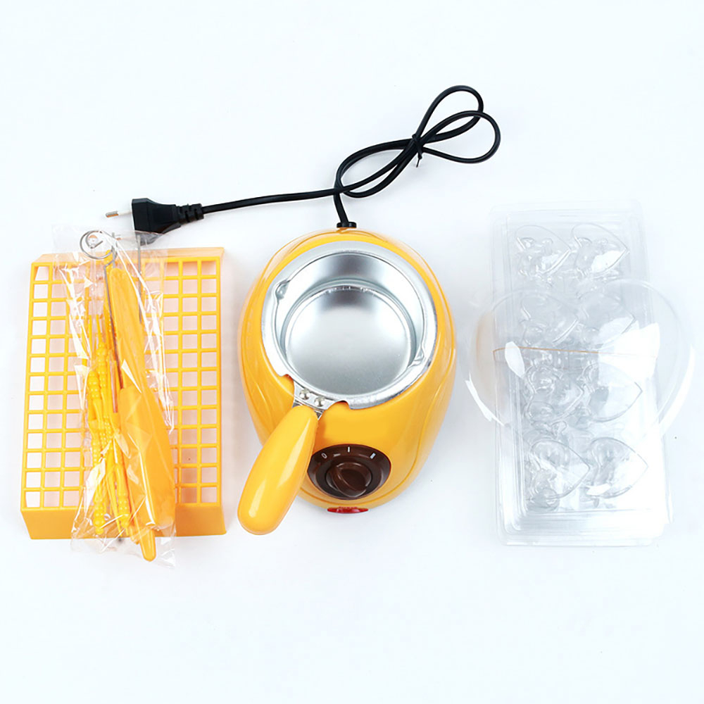 MX1005 NEW Durable Stainless steel&Plastic Hot Chocolate Melting Pot Electric Fondue Melter Machine Set DIY Tool