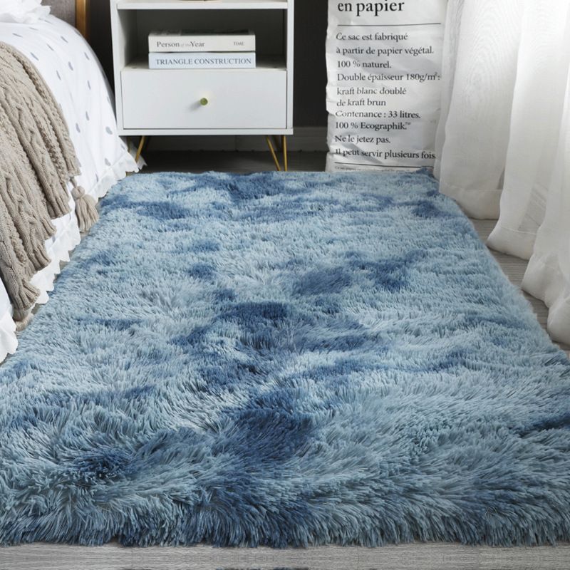 Thickened simple silk wool tie-dyed carpet