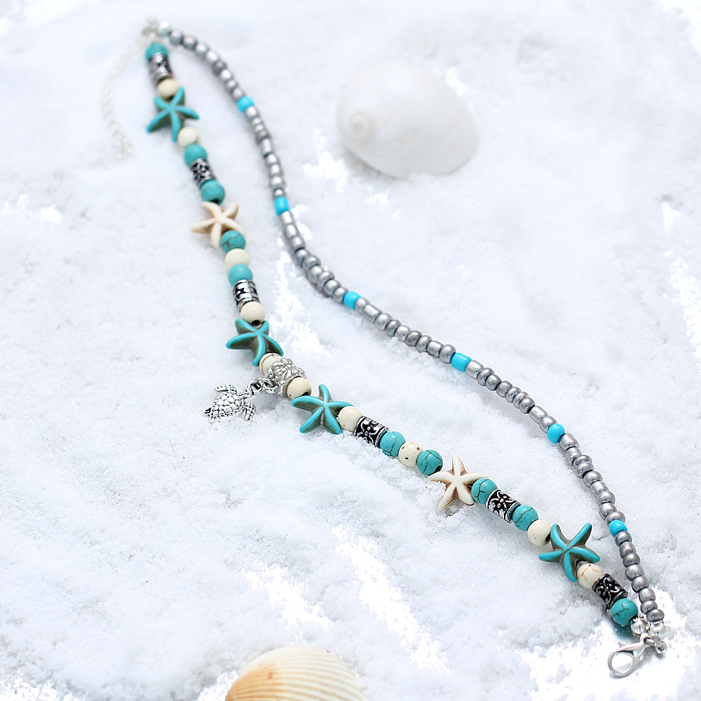 PZCC1879 Puka Shell Anklet for Women Summer Natural Cowrie Adjustable Ankle Bracelet, Handmade Boho Hawaiian Beach Seashell Jewelry for Girls