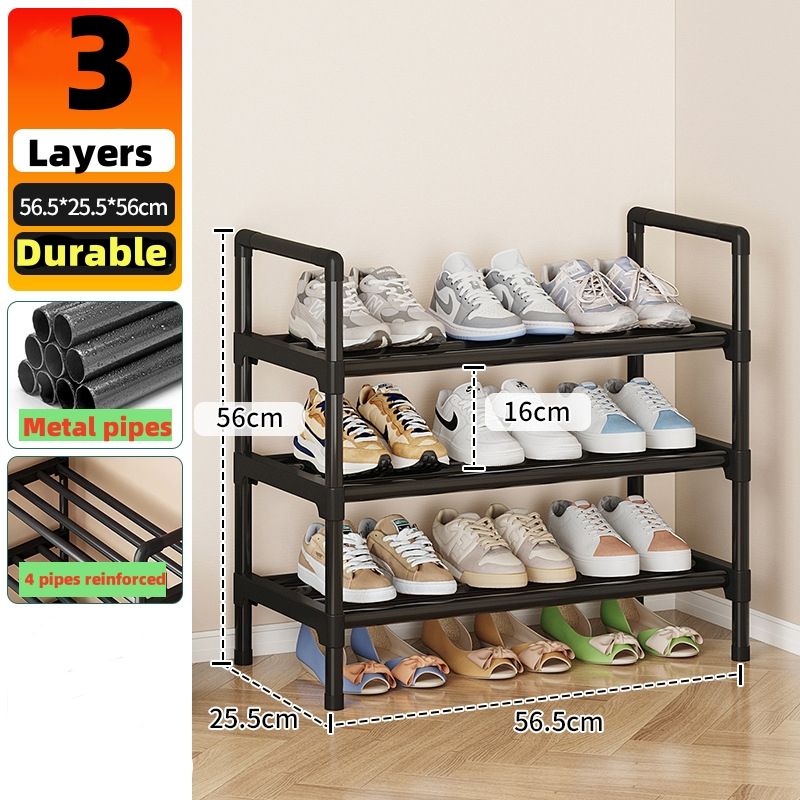 Length 44 cm 2 layers ，3 layers, 4 layers ,5 layers CRRSHOP lenght 56.5cm 3 layers, 4 layers ,5 layers , 6 layers,7 layers ,8 layers  Storage Rack, simple household use, multi-layer entrance, indoor storage rack dust-proof dormitory storage rack, shoe cabinet