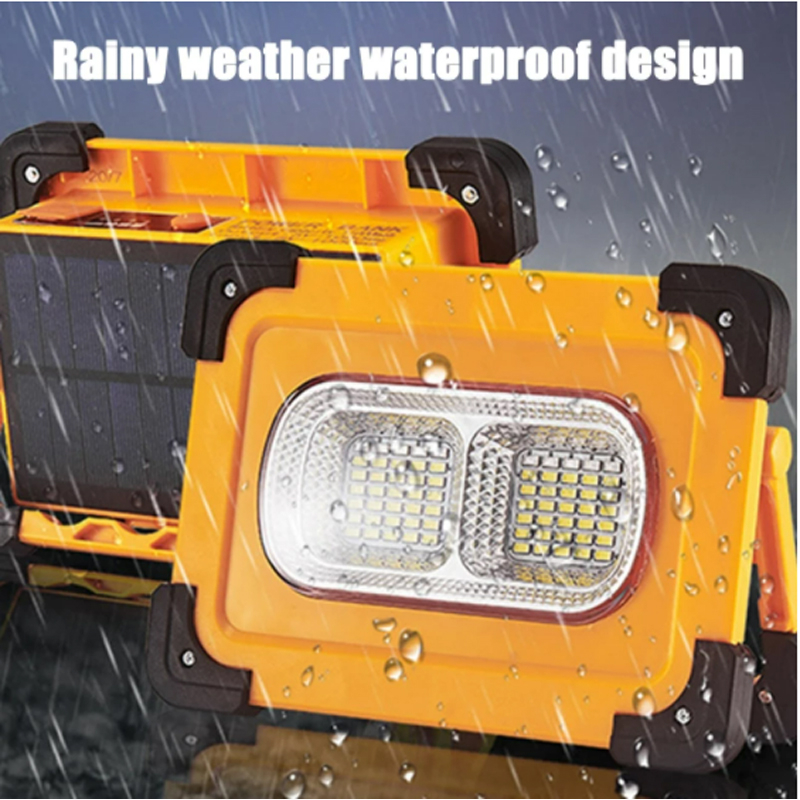 Outdoor Waterproof Power Bank Magnetic Base Rechargeable Solar Emergency Light Portable LED Solar Flood Light
