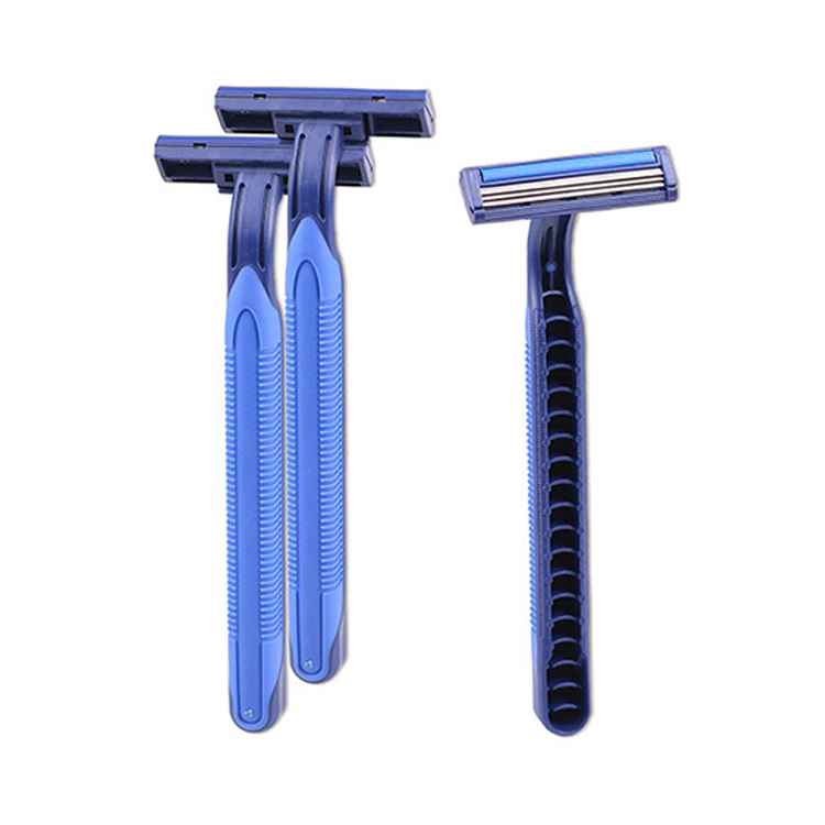 12Pcs Slim 2-Blade Disposable Razors for Men Women Sensitive Skin Shaving Razor Blue