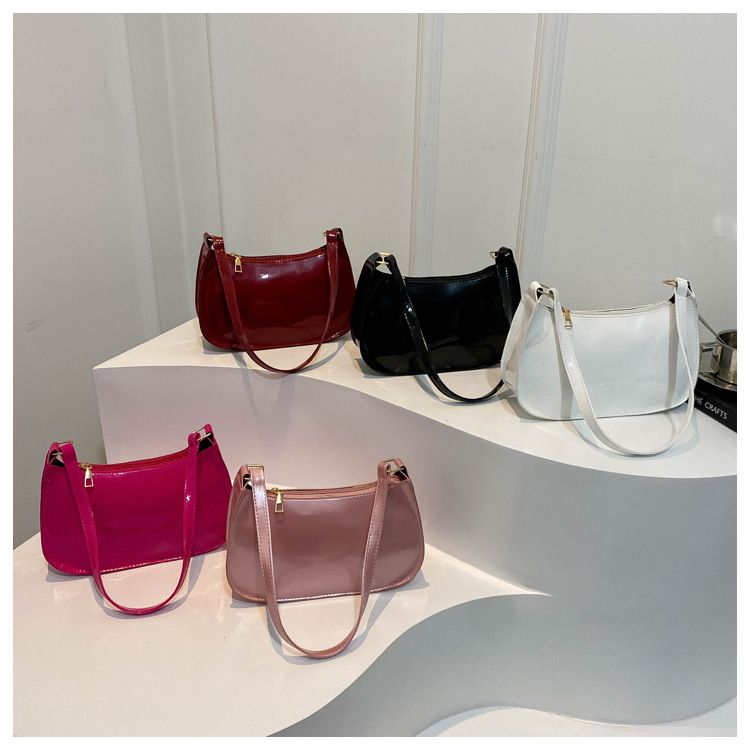 Popular Fashion Shoulder Bag For Women Versatile Ins Solid Color Gentle Square Crossbody Handbag
