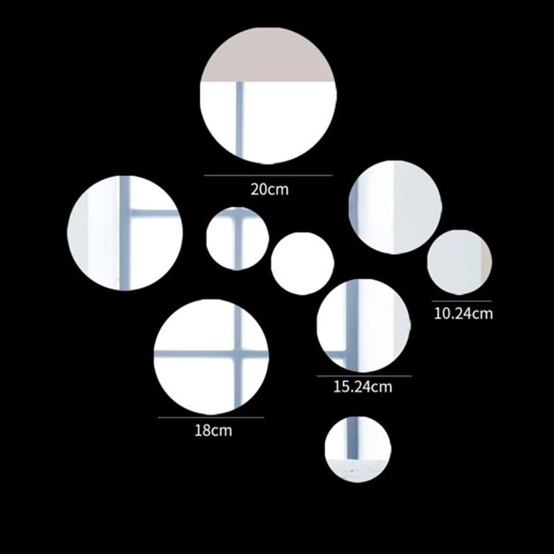 26 Pieces Removable Acrylic Mirror Setting Wall Sticker Decal for Home Living Room Bedroom Decor