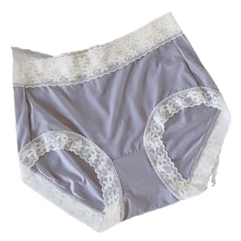 women's antibacterial bottom design panties covering hip nude lace