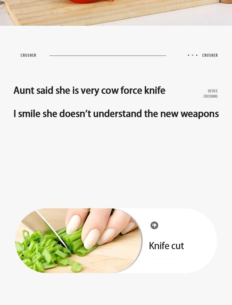 Slap Press Manual Food Chopper,Stainless Steel Hand Dicers Mincer Chopper,Sharp Mini Chopper Cutter for Fruit,Vegetable, Garlic,Nut,Salad
